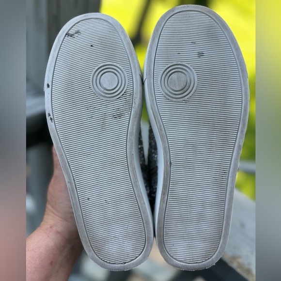 P448 Women’s 38 Picasso Silver Glitter Hi Top U CAN SURF LATER Star Snakeskin - Picture 13 of 16